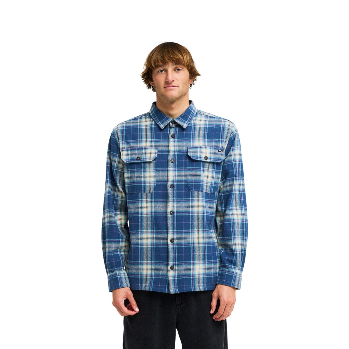 Chemise manches longues OFFSHORE FLANNEL bleu dark denim, BILLABONG