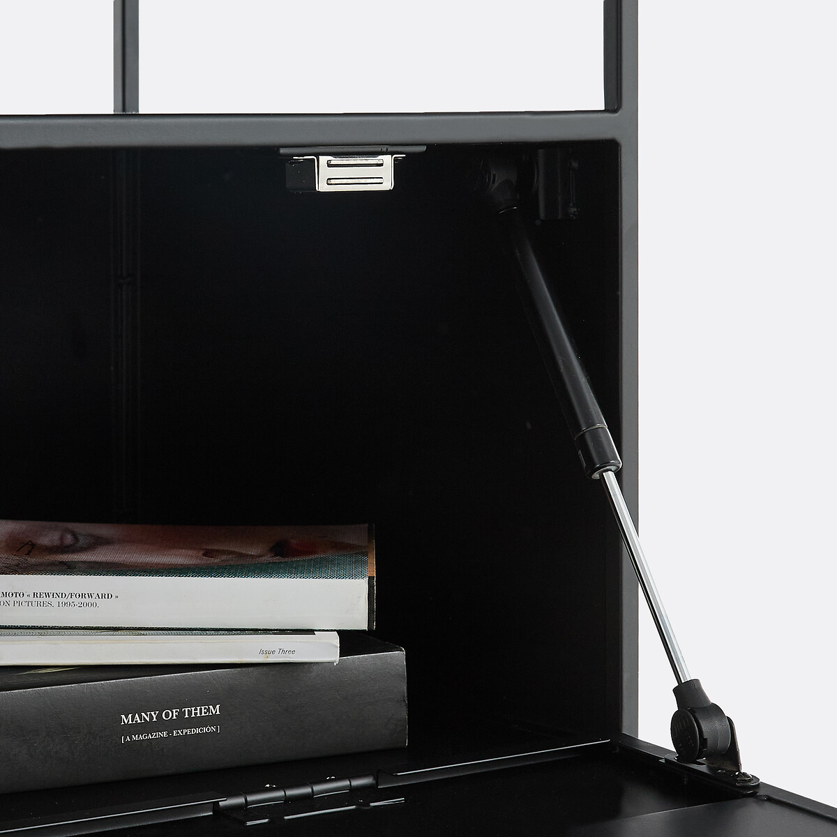 Meuble TV, en métal acier, largeur 200 cm, MIVA noir, LA REDOUTE INTERIEURS