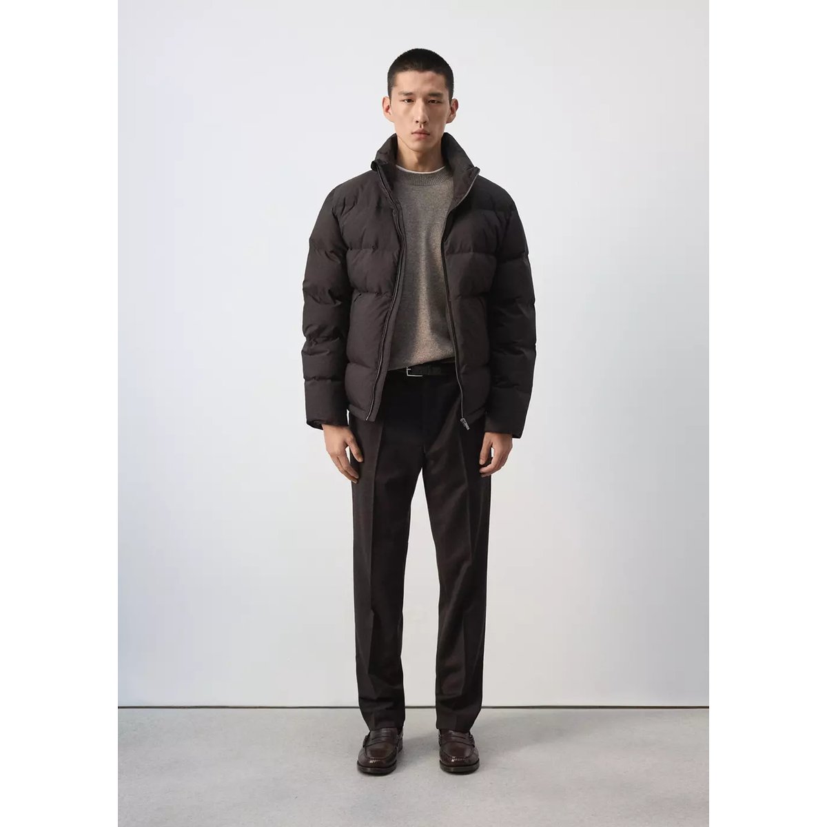 Anorak en duvet 80 % plume, 20 % déperlant chocolat, MANGO MAN