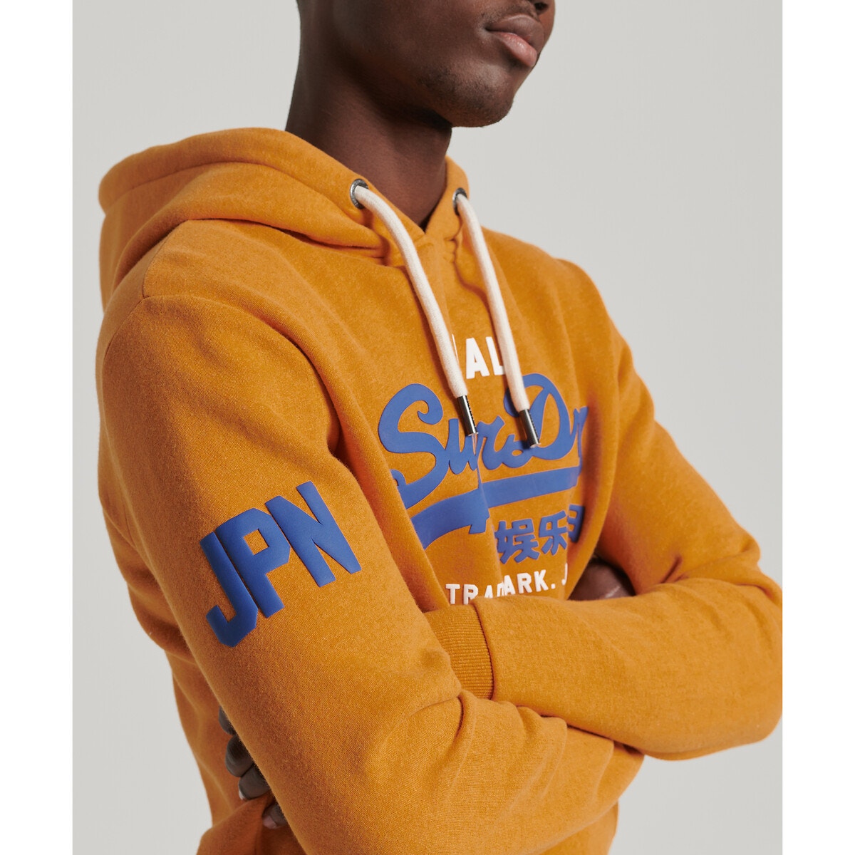 Sweat À Capuche Vintage Logo jaune, SUPERDRY