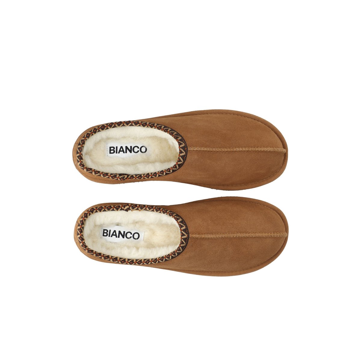 Pantoufles Flatform cognac, BIANCO