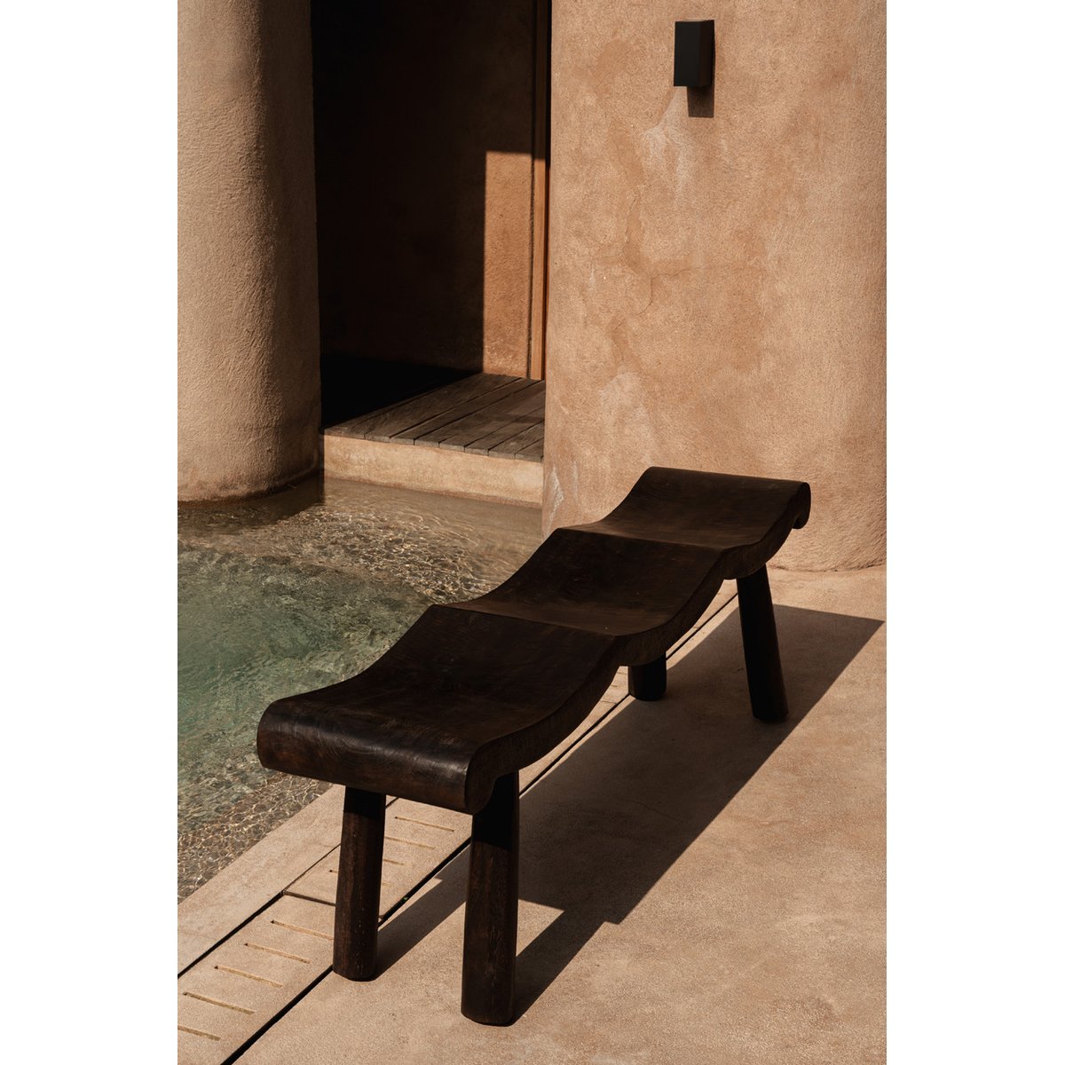 Banc en bois de manguier LOMBOK marron foncé, BAZAR BIZAR