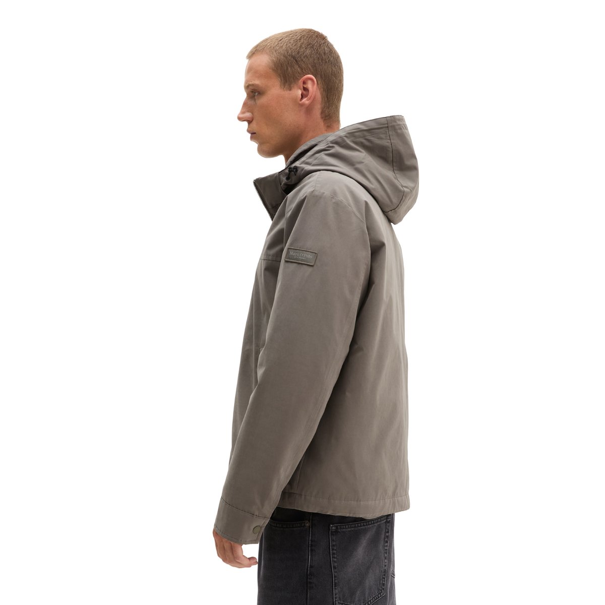 Veste coupe classique avec capuche amovible gris, MARC O'POLO