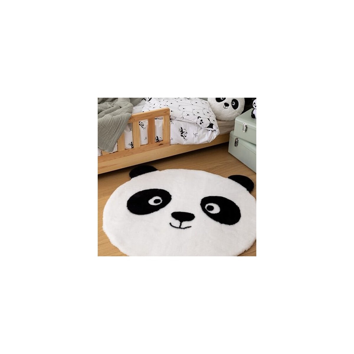 Tapis PANDA diamètre 100 rond blanc, ATMOSPHERA