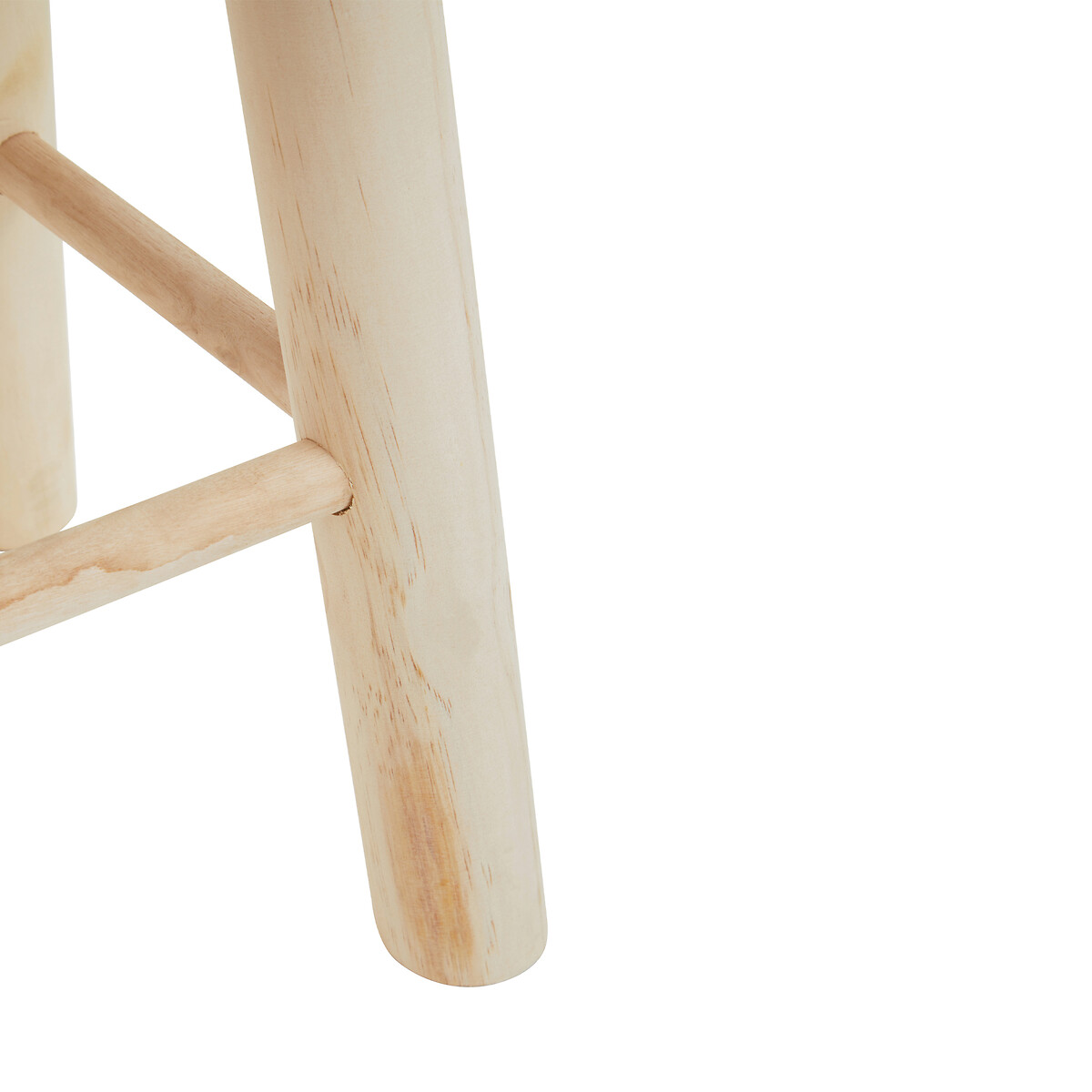Boho Cotton Rope Dining Stool with Wood Legs white, SO'HOME