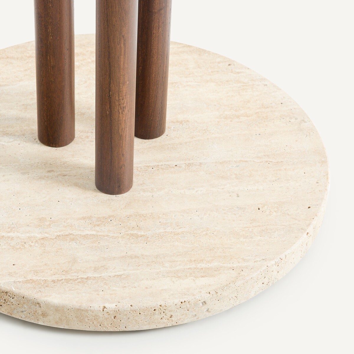 Coat Stand in Solid Elm and Travertine, Nayati walnut, AM.PM