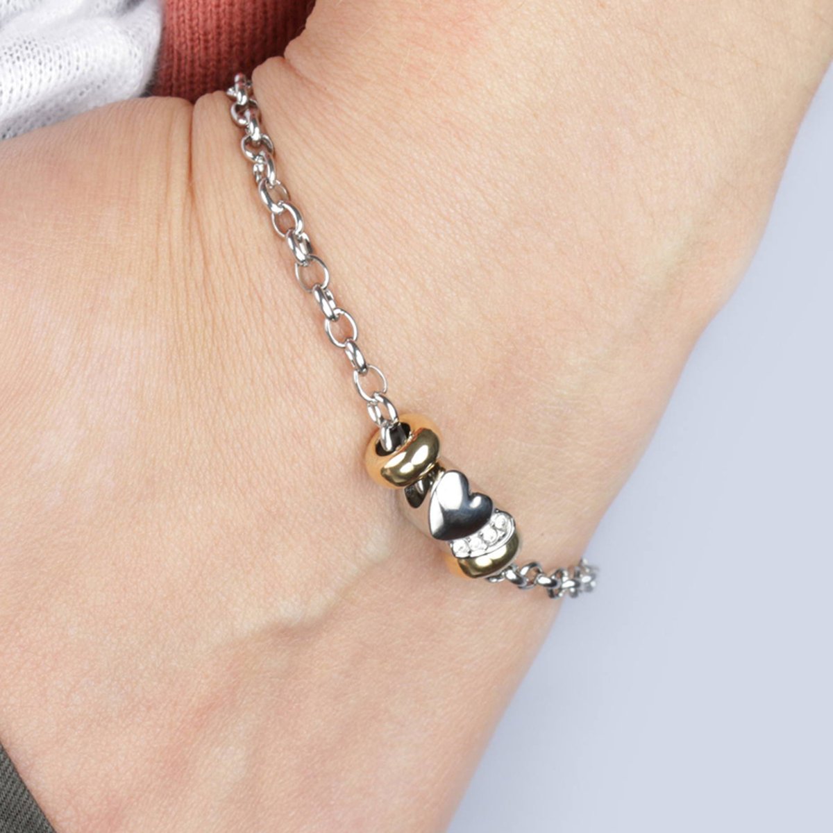 Bracelet en acier DROPS argent, MORELLATO
