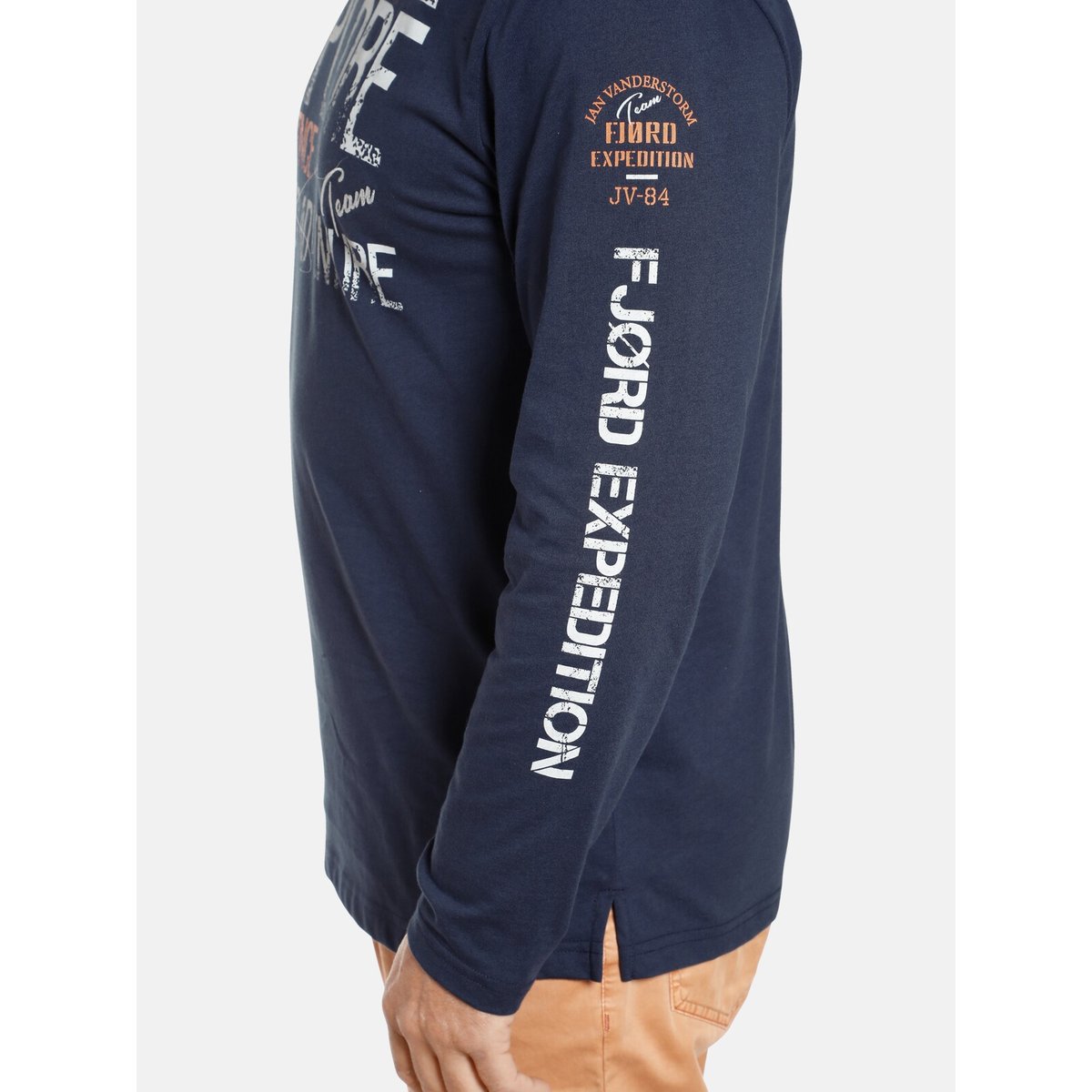 T-shirt à manches longues ELION bleu foncé, JAN VANDERSTORM