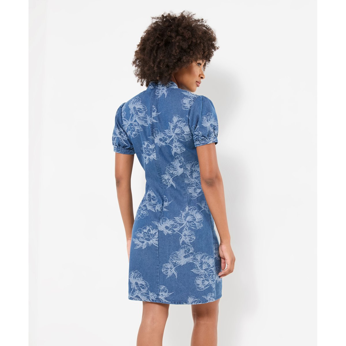 Robe Courte en Jean Jacquard Jessie bleu, JOE BROWNS