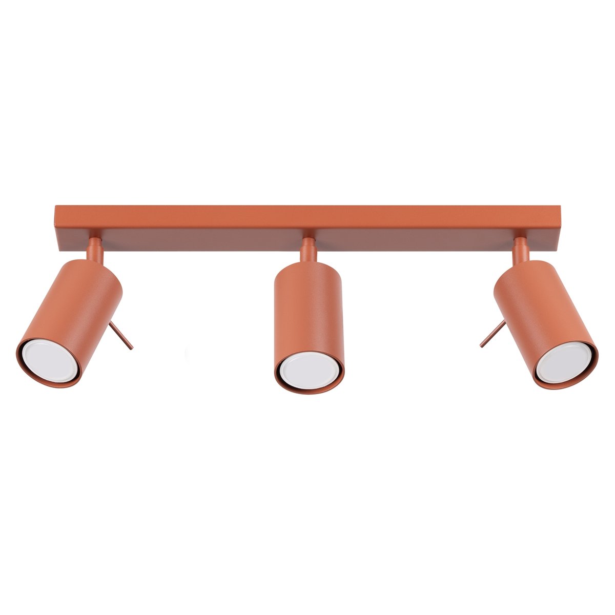 Plafonnier Acier Ocre Rouge GU10 3 Ring Line rouge, EDEN