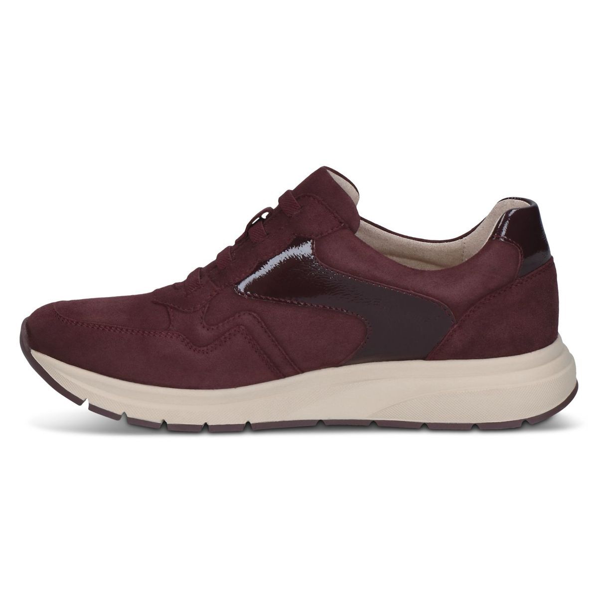 Basket en cuir violet violet raisin, CAPRICE
