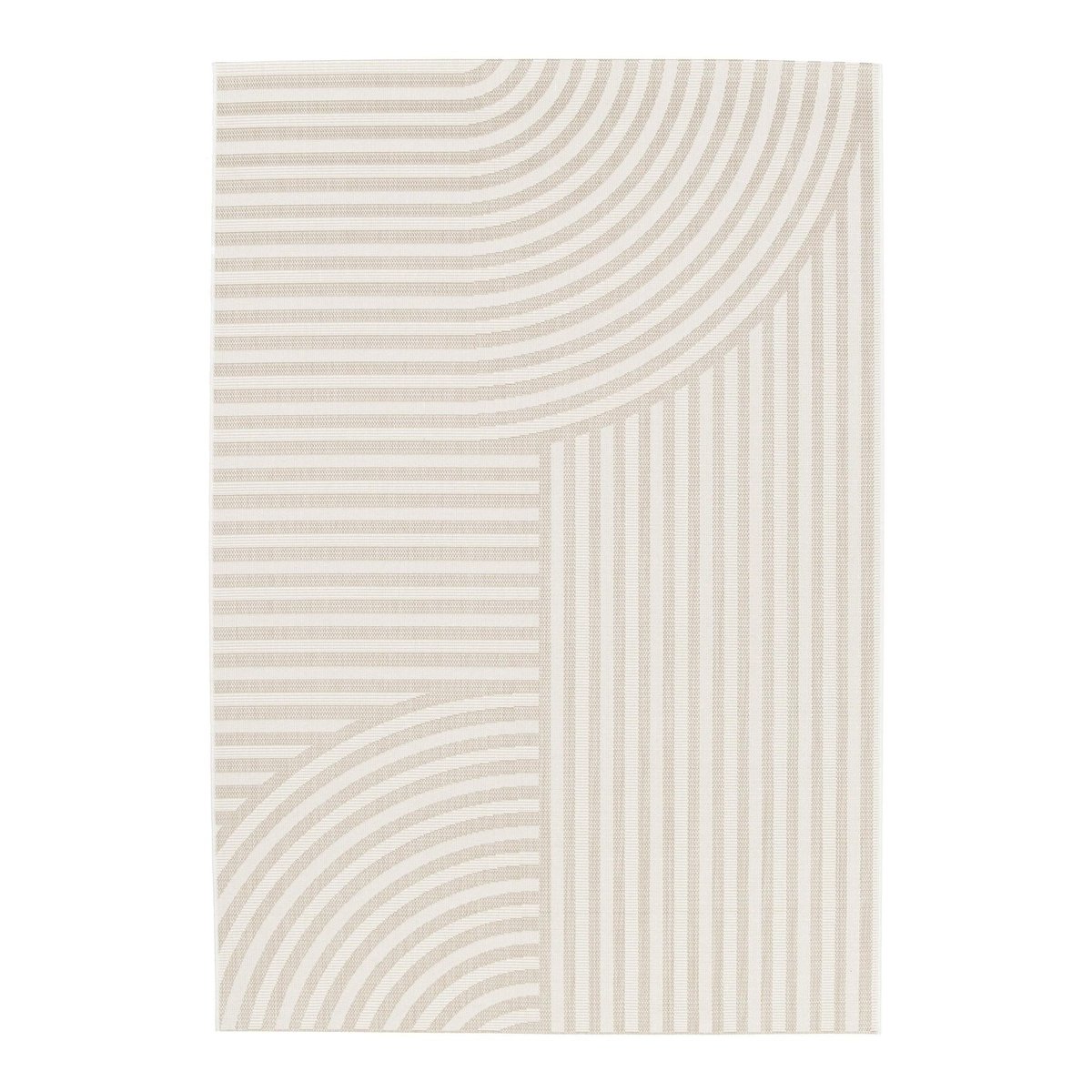 Tapis design intérieur extérieur ONDINE beige sable, AFK LIVING