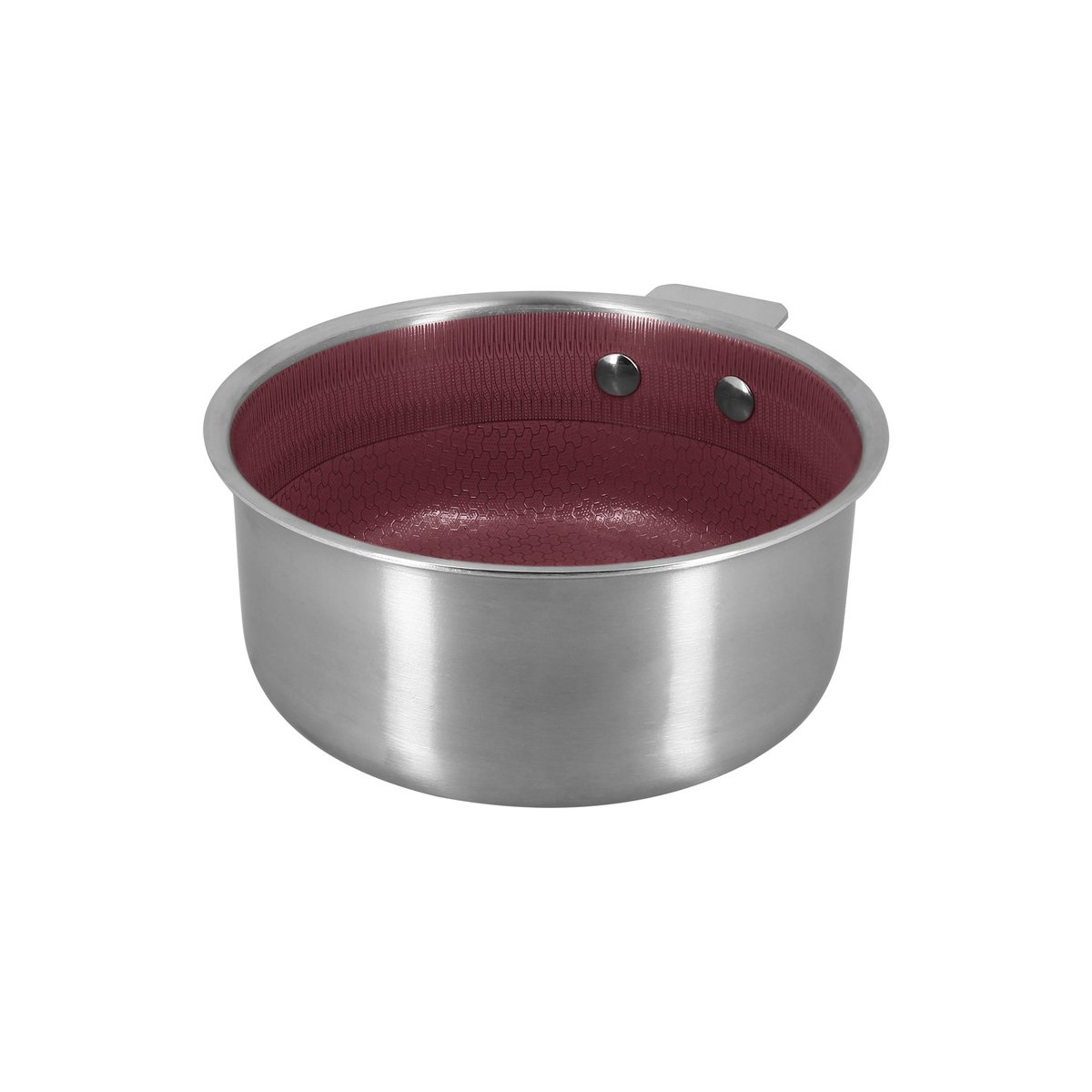 Casserole 16cm en acier inoxydable, AGLAE lie de vin, MENASTYL