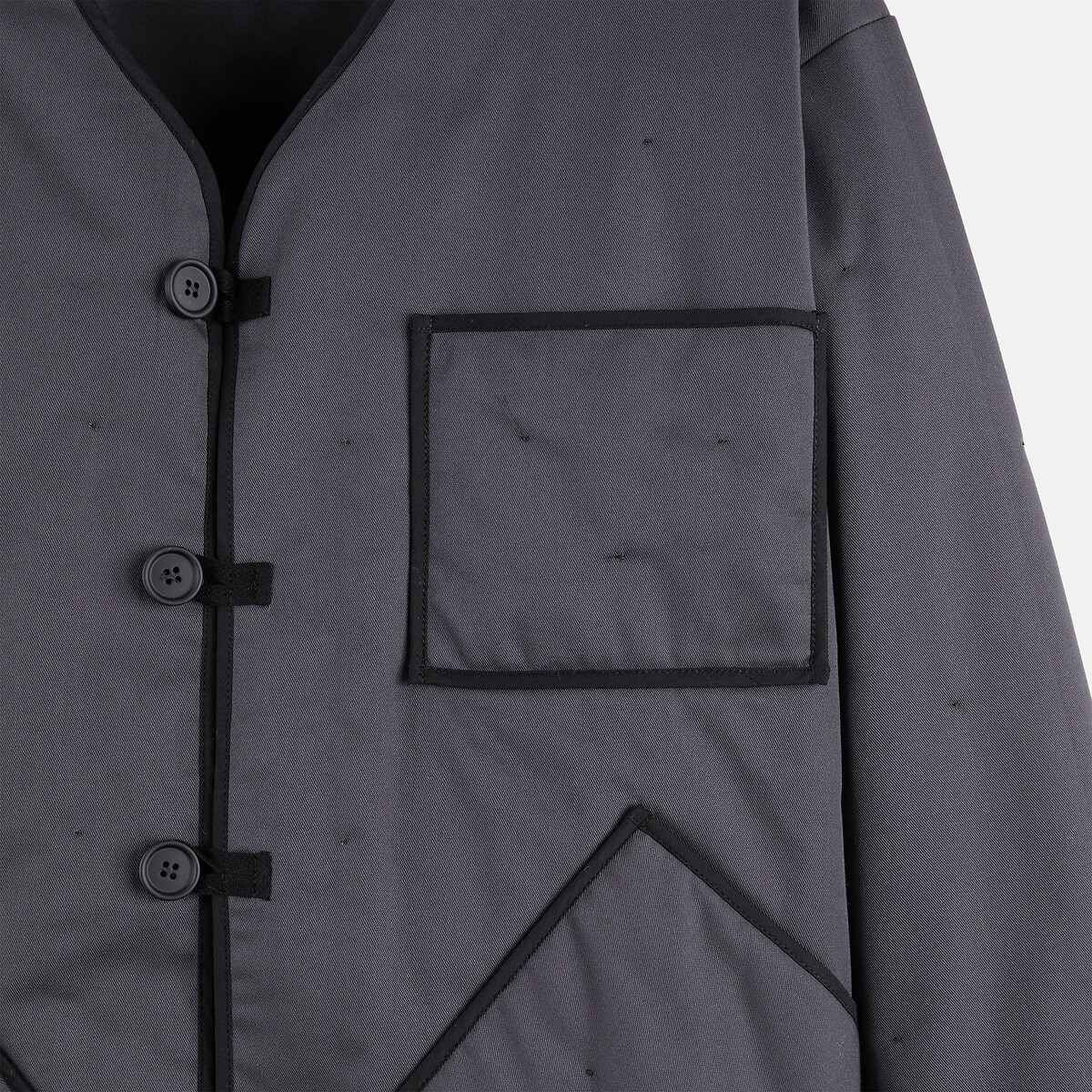 Giacca trapuntata in stile militare, in cotone grigio, LA REDOUTE X EWEN