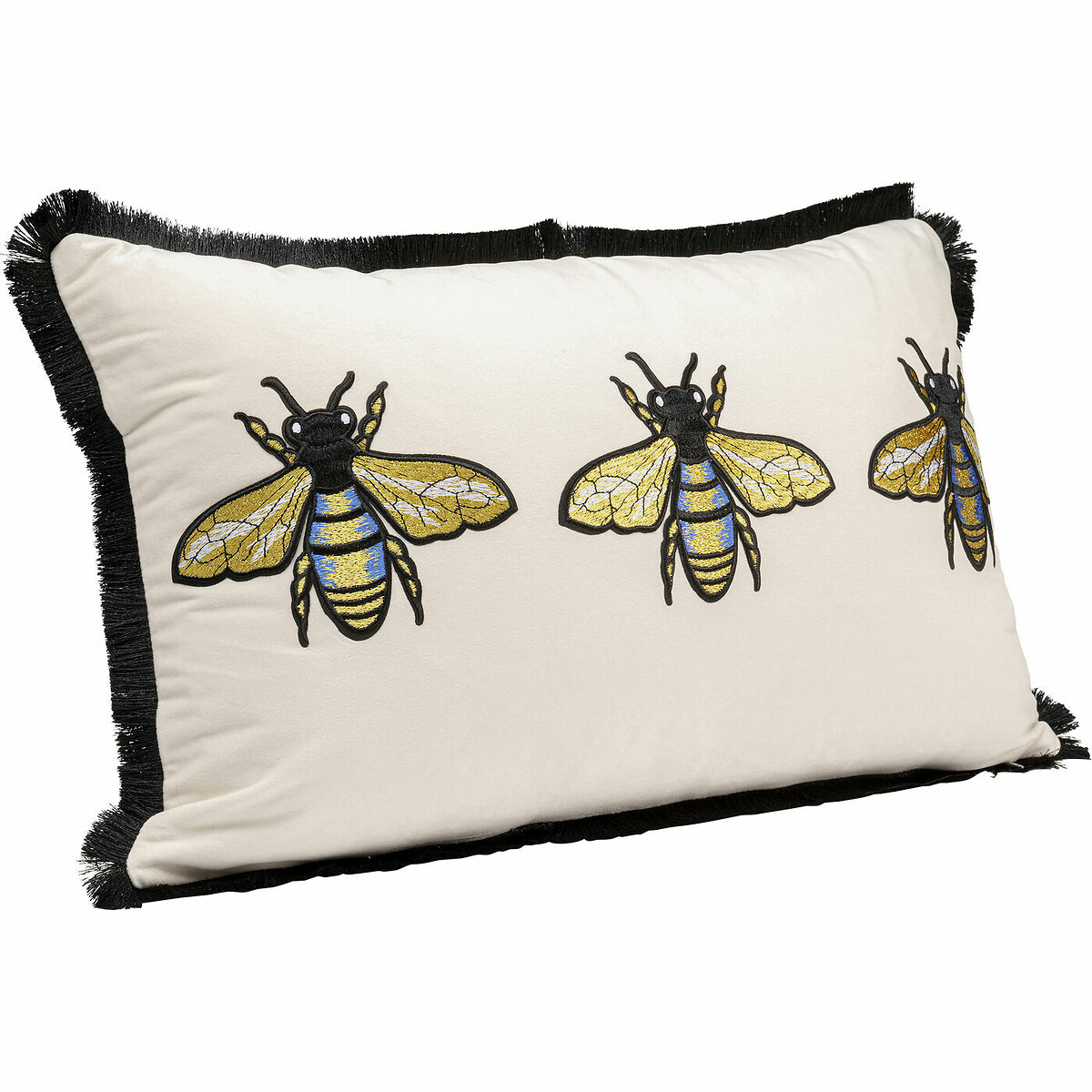 Coussin Bees blanc 50x30cm blanc, KARE DESIGN