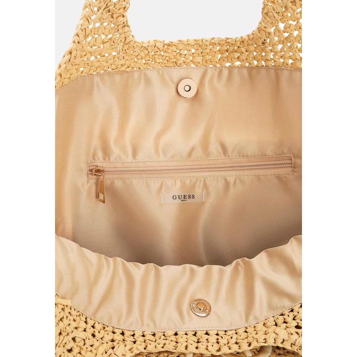 Sac À Bandoulière En Raffia beige, GUESS