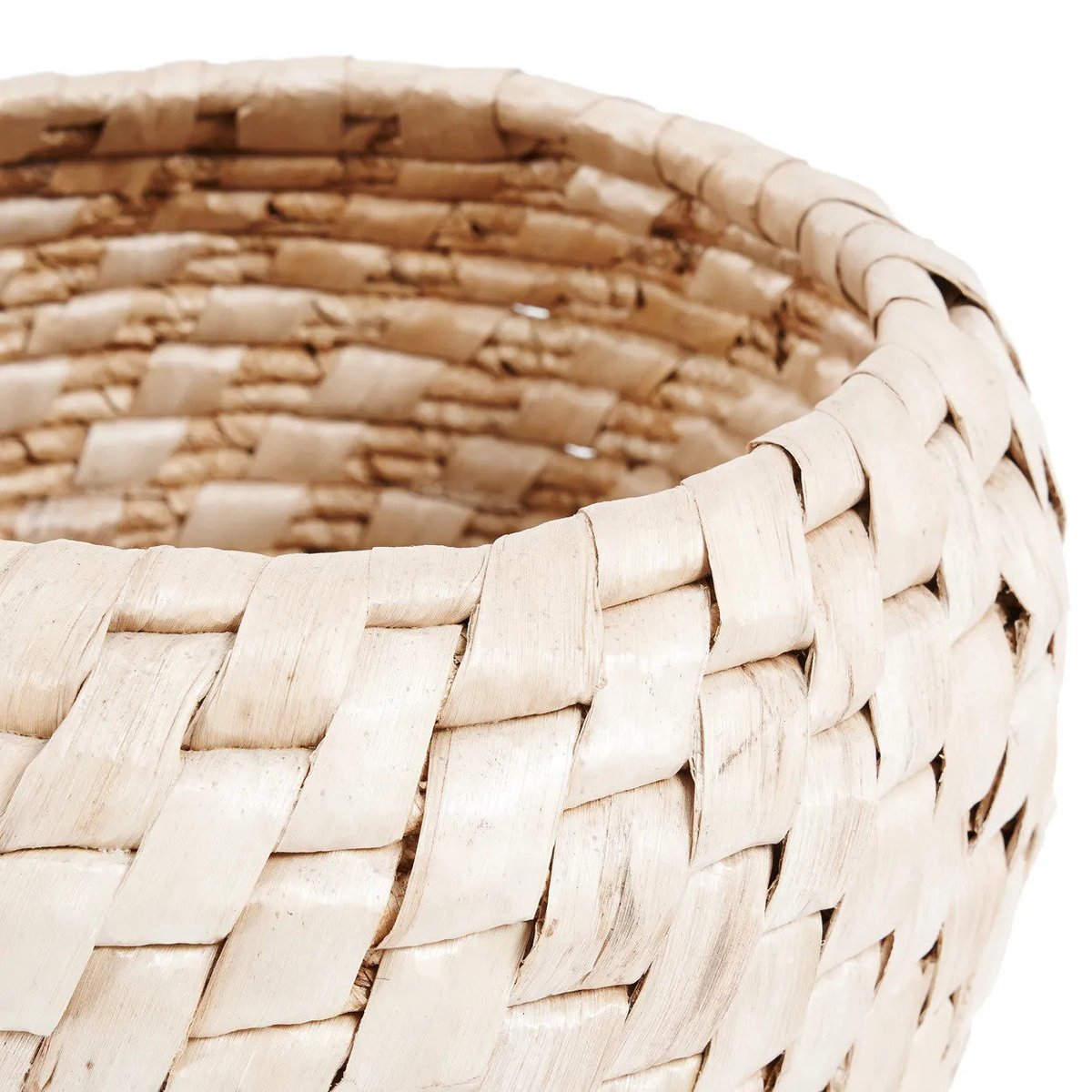 Panier en feuille de bananier CHIDI beige, BAZAR BIZAR