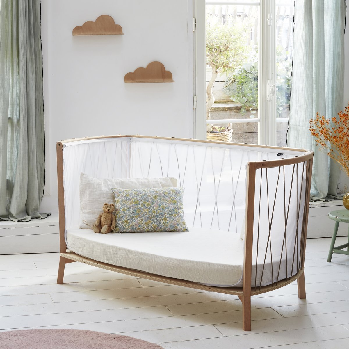 Lit bébé évolutif Kimi avec matelas hazelnut, CHARLIE CRANE