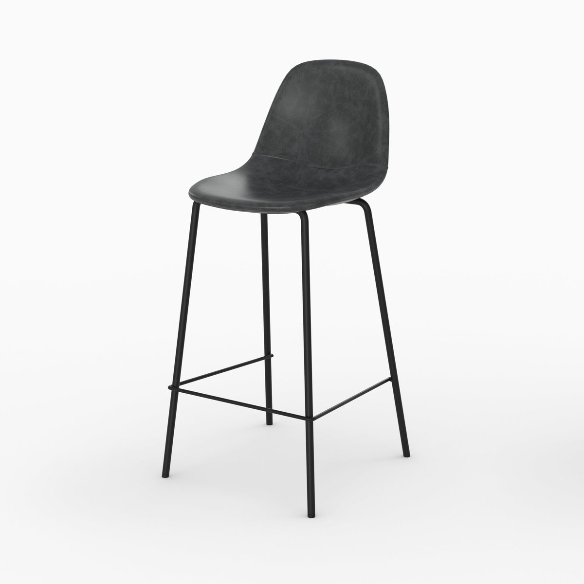 Pack 4 chaises pour îlot central 65 cm - HENRIK taupe et gris noir, MAISON PAVANE
