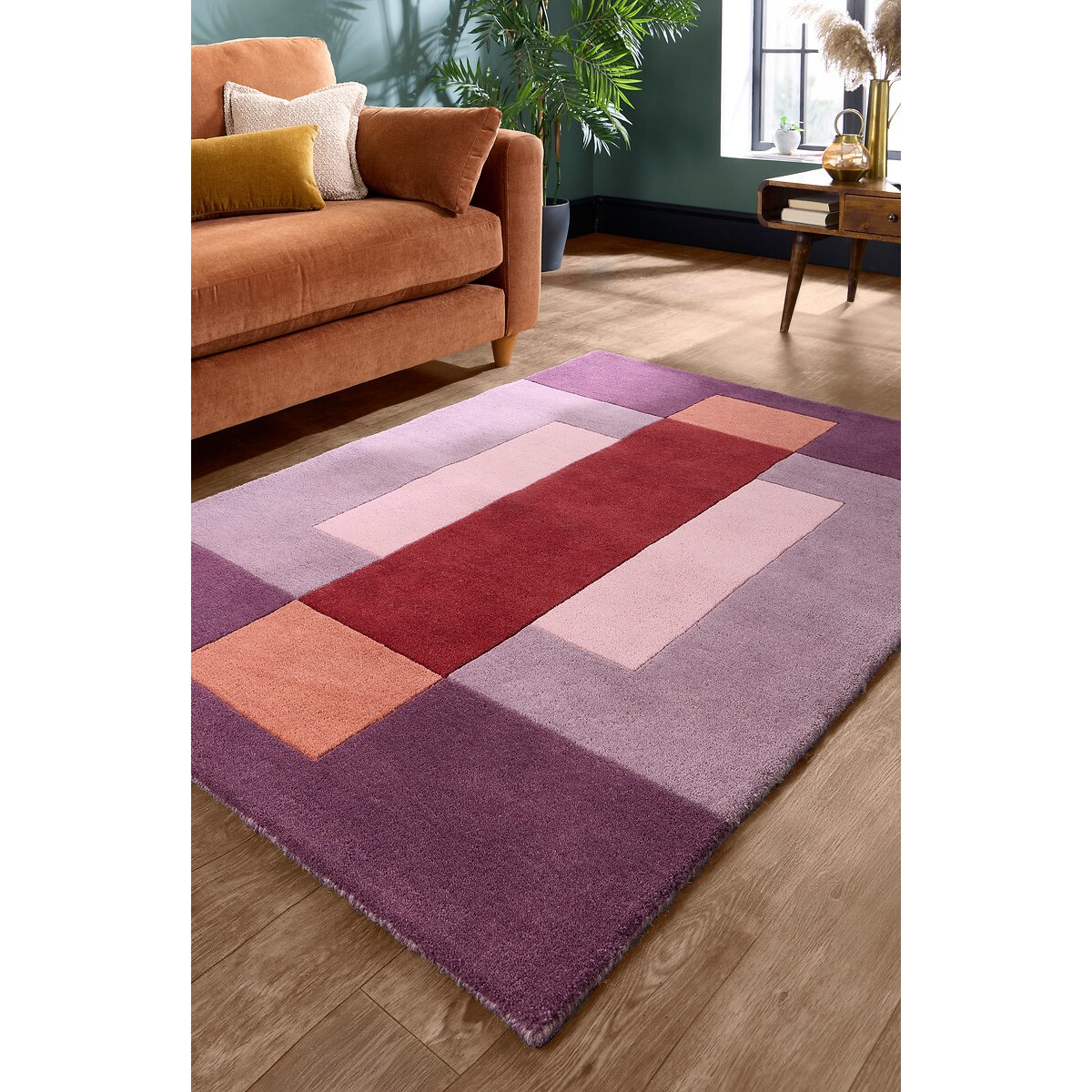 Origins Sienna Block Rug multi-coloured, SO'HOME