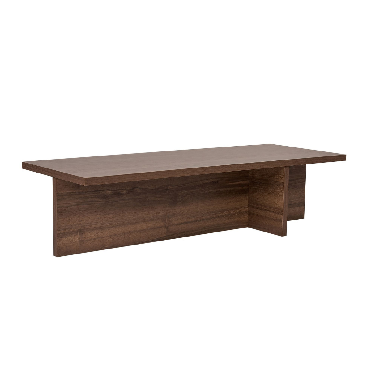 Table basse pied asymétrique - HARBOR noyer, CALICOSY