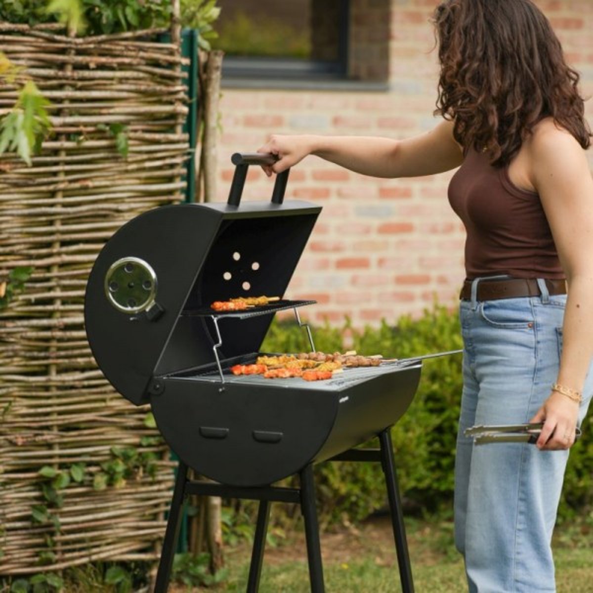 Barbecue Charbon, TONINO 70 couleur unique, COOK IN GARDEN