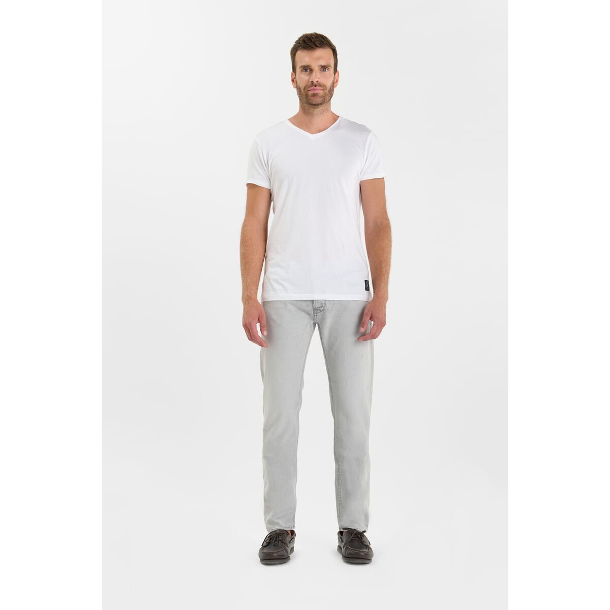 Jeans slim stretch 700/11, longueur 34 grey, LE TEMPS DES CERISES