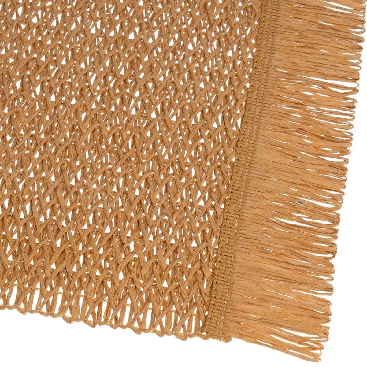 Set de 3 sets de table rectangulaires en fibre beige, vert, marron multicolore, WADIGA