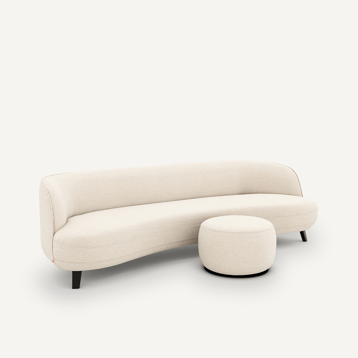 5-Sitzer-Sofa, aus recycelter Chenille, Rosebury kreide, AM.PM X EMMANUEL GALLINA