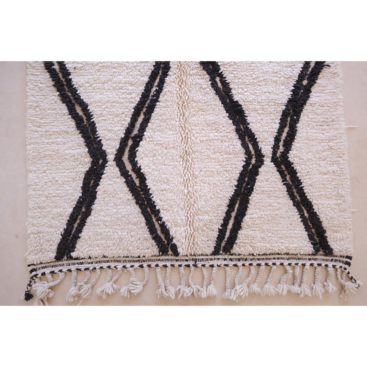 Tapis berbère marocain pure laine 151 x 243 cm beige sable, AFK LIVING