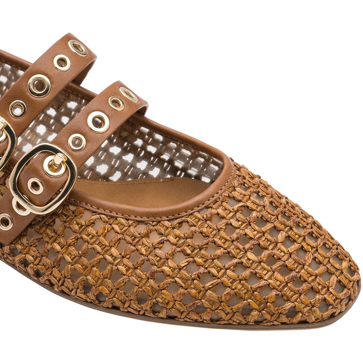Openwork Mary Jane Ballet Pumps cognac, TAMARIS