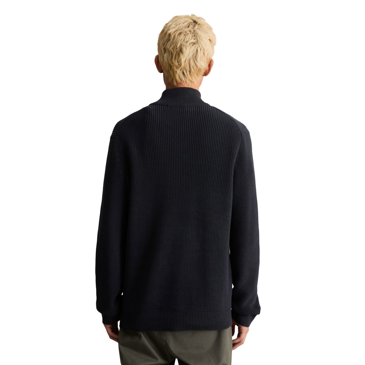 Troyer relaxed en pur coton bio bleu foncé, MARC O’POLO DENIM