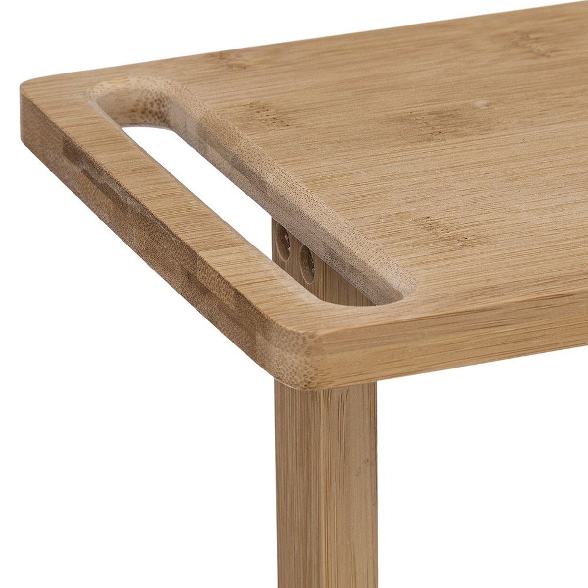 Desserte roulettes 4 niveaux bambou beige, ATMOSPHERA