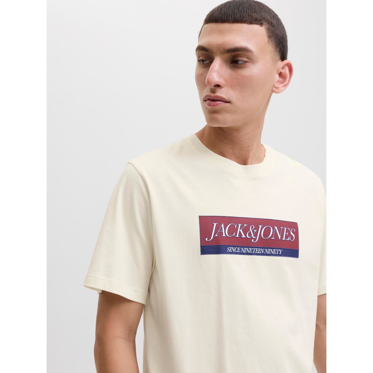 T-Shirt antique white, JACK & JONES