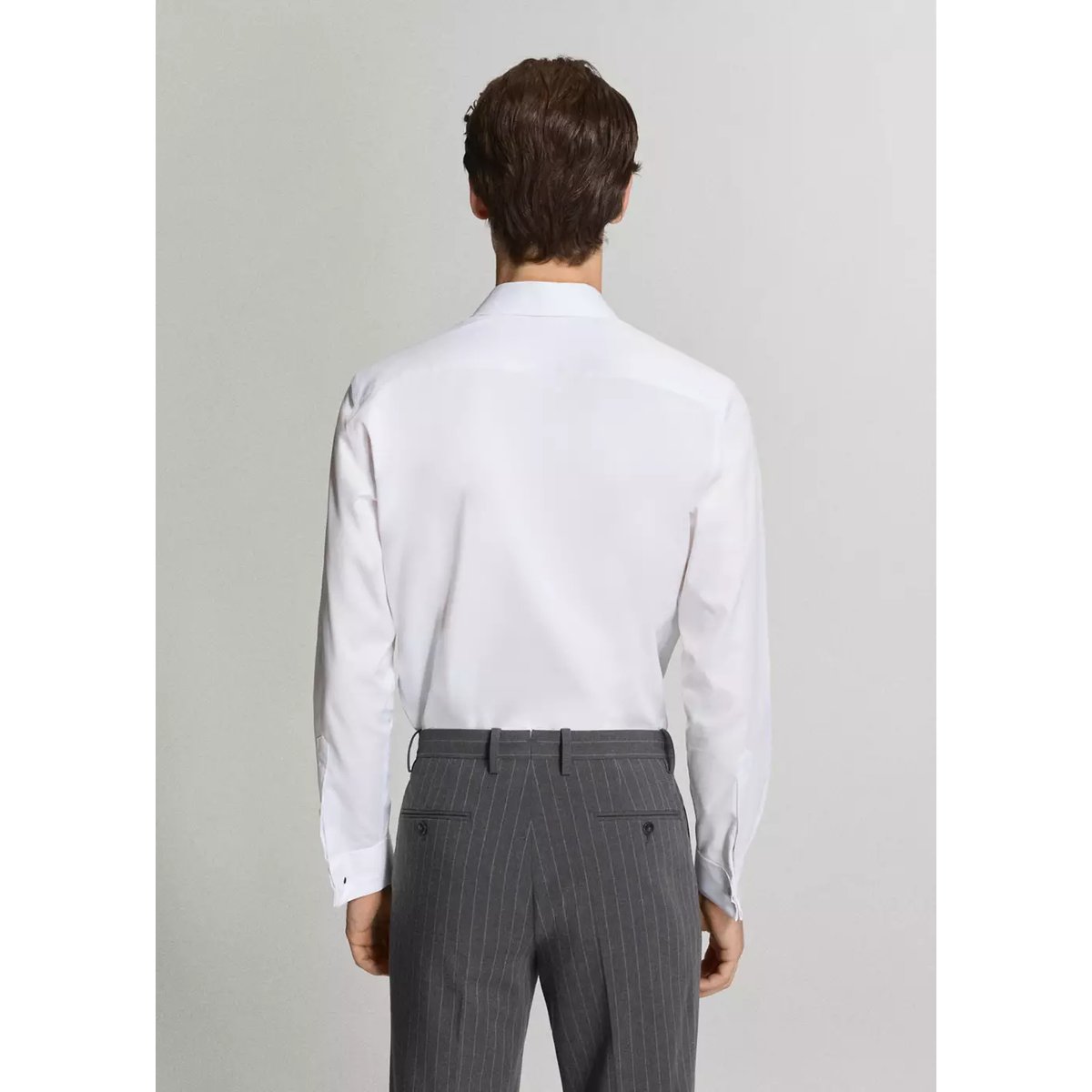Chemise costume slim fit 100 % coton blanc, MANGO MAN