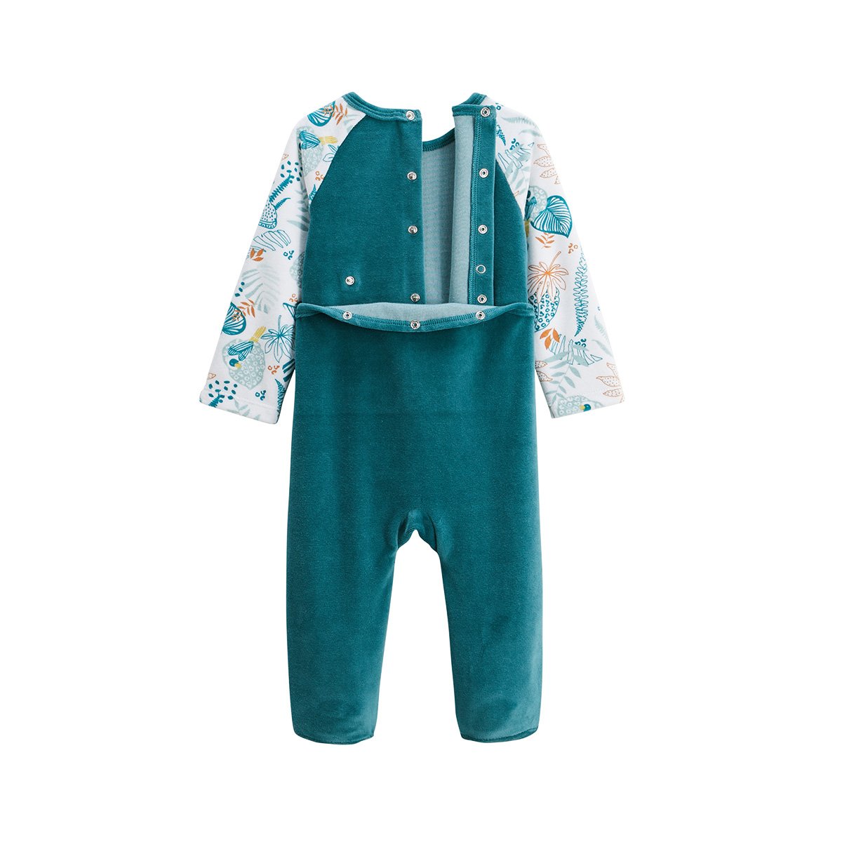 Pyjama bébé en velours Roméo bleu, PETIT BEGUIN