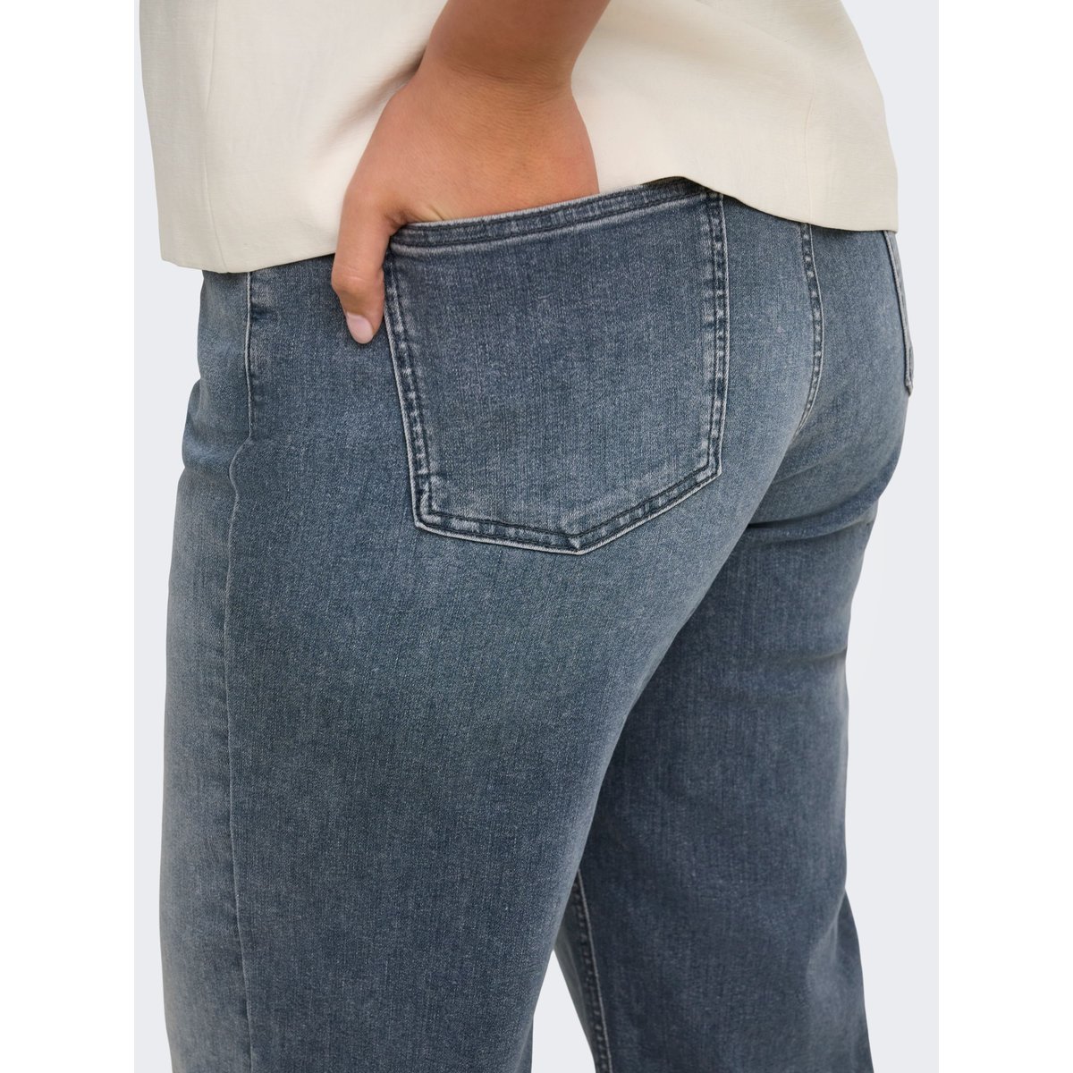 Jean À Jambe Large special blue grey denim, ONLY CARMAKOMA