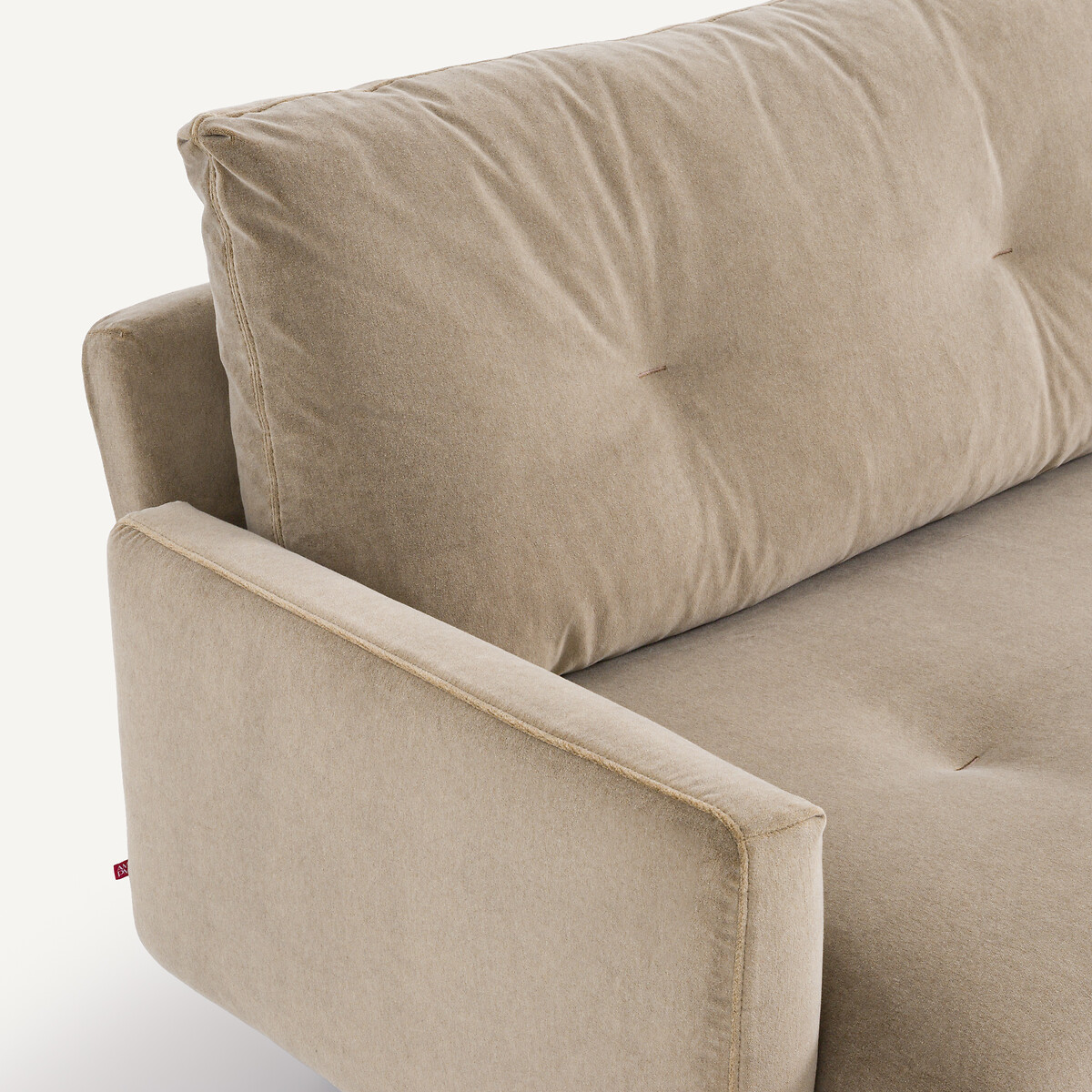 Zetel van stonewashed fluweel, DELICATO grijs shiitaké, AM.PM