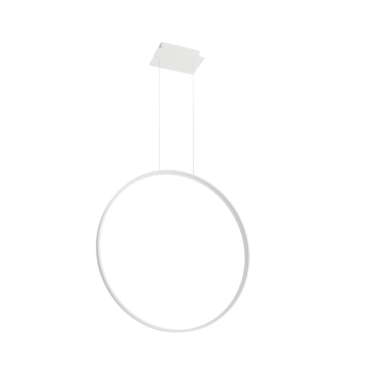 Suspension Aluminium Blanc LED 1 Rio blanc, EDEN