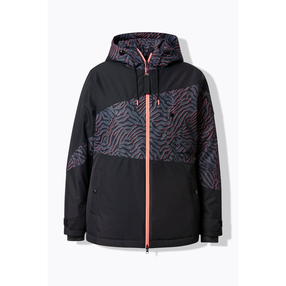Veste à capuche ultra technique, imperméable noir, ULLA POPKEN