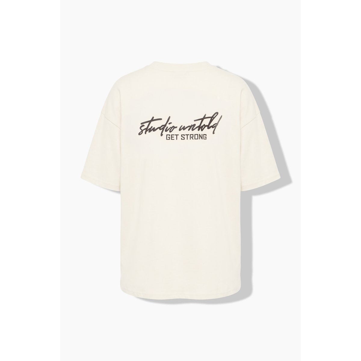 T-shirts oversize, grand message dans le dos sable, STUDIO UNTOLD