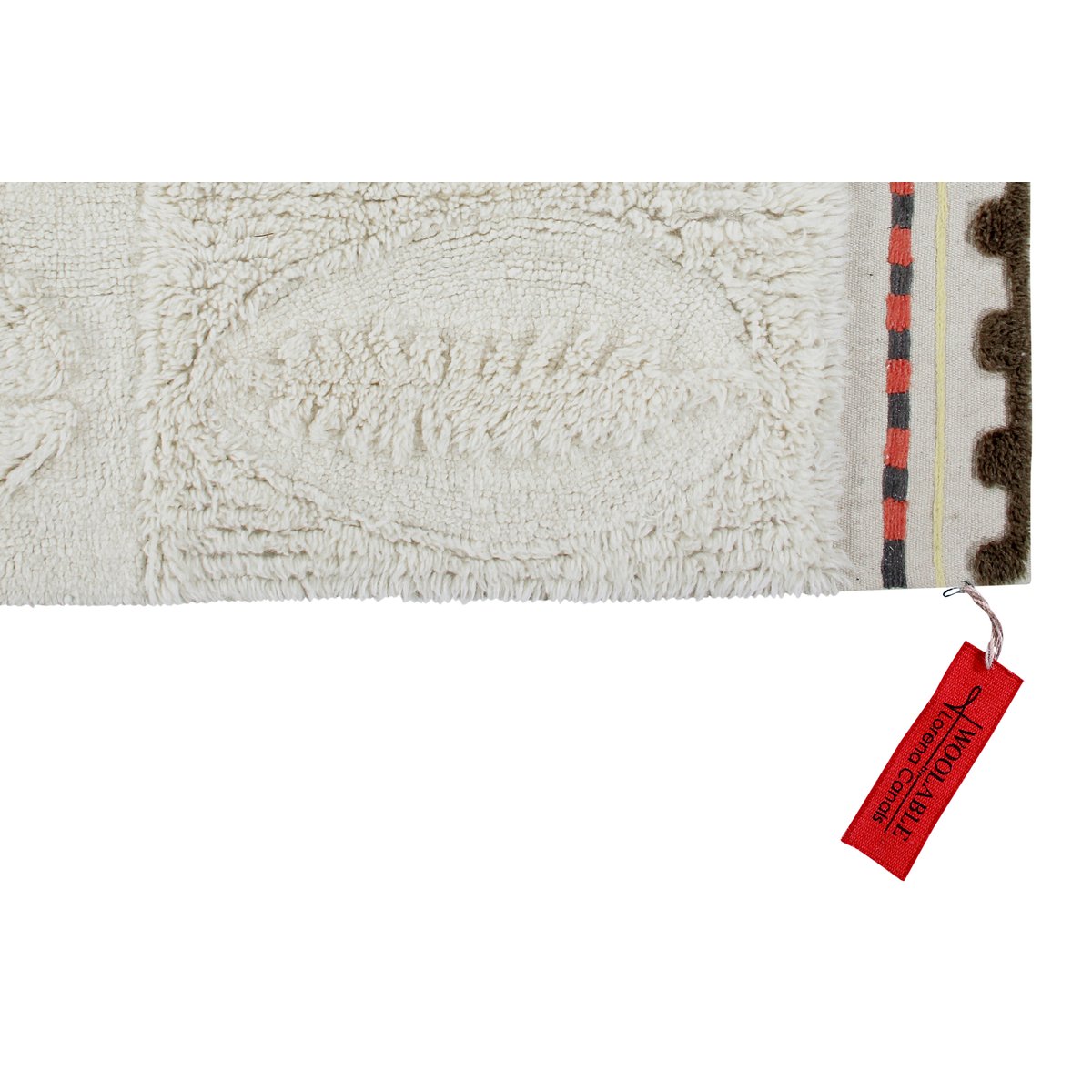 Tapis à laine Rectangulaire BAHARI blanc, LORENA CANALS