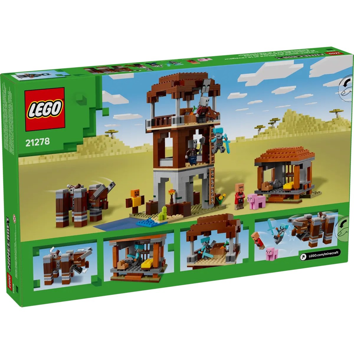 LEGO Minecraft - Avant-Poste des Pillards et Ravageur - Set de Construction 21278 multicolore, LEGO