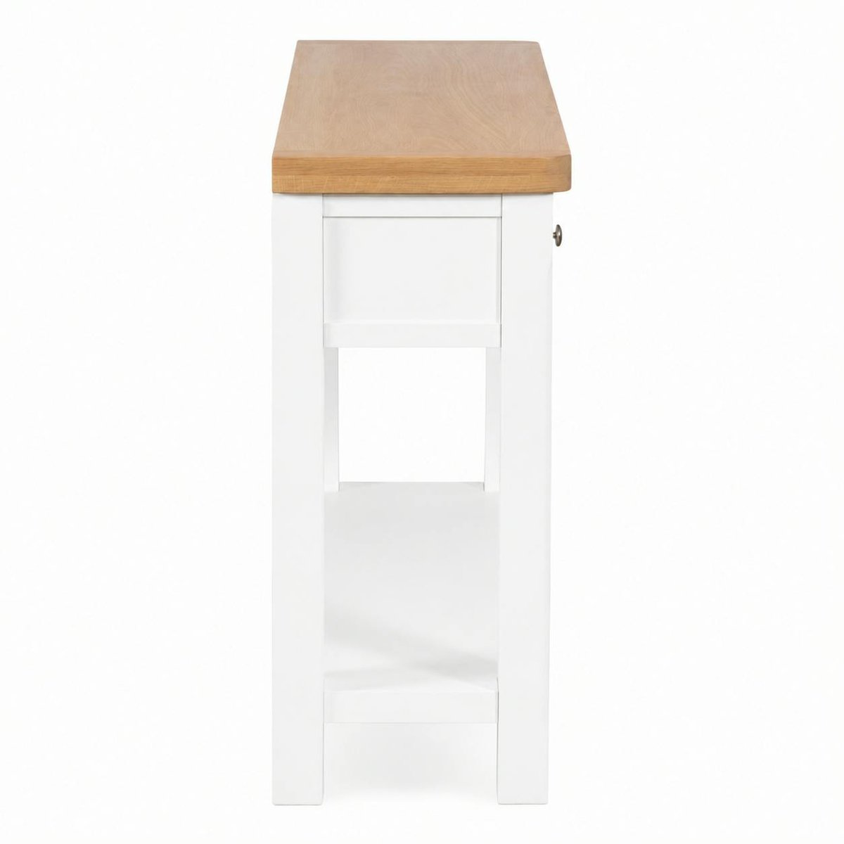 Console blanche style bord de mer 3 tiroirs VELIA blanc, PIER IMPORT