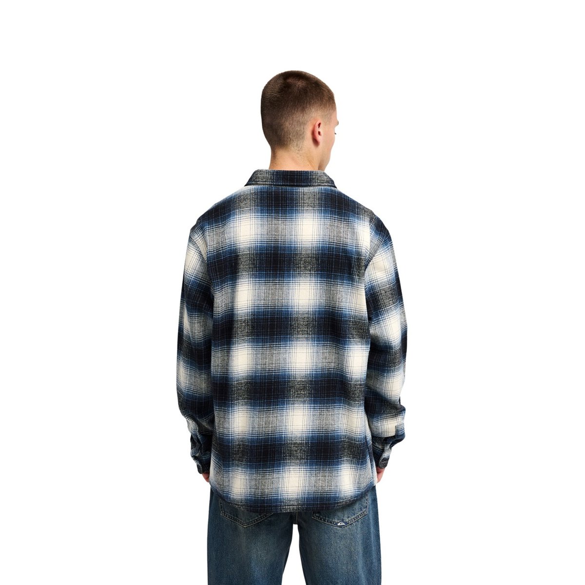 Surchemise manches longues GLENBROOK bleu dark denim gleebrook, QUIKSILVER