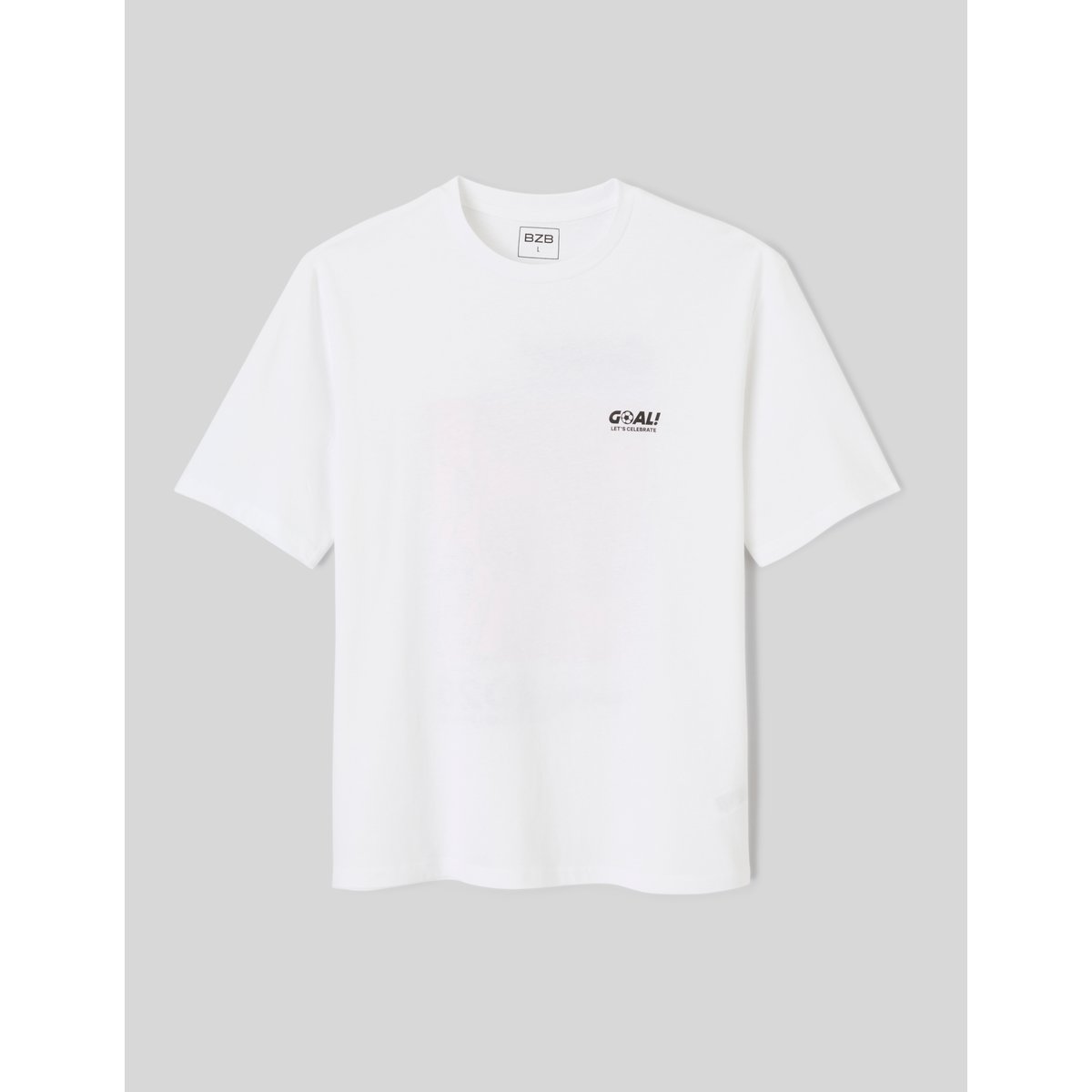 T-shirt imprimé devant/dos blanc, BZB