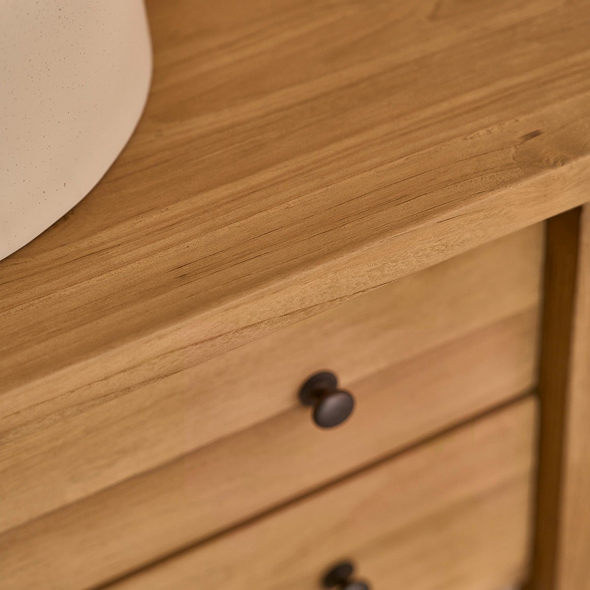 Meuble sous vasque en teck recyclé massif 82 cm NAHELE naturel, BERAH GETAH