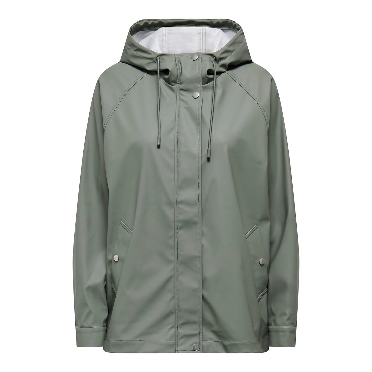 Mid-length hooded windbreaker sea green, ONLY