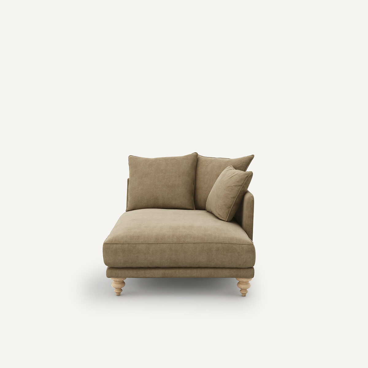 Longchair stonewashed fluweel, Lazare grijs shiitaké, AM.PM