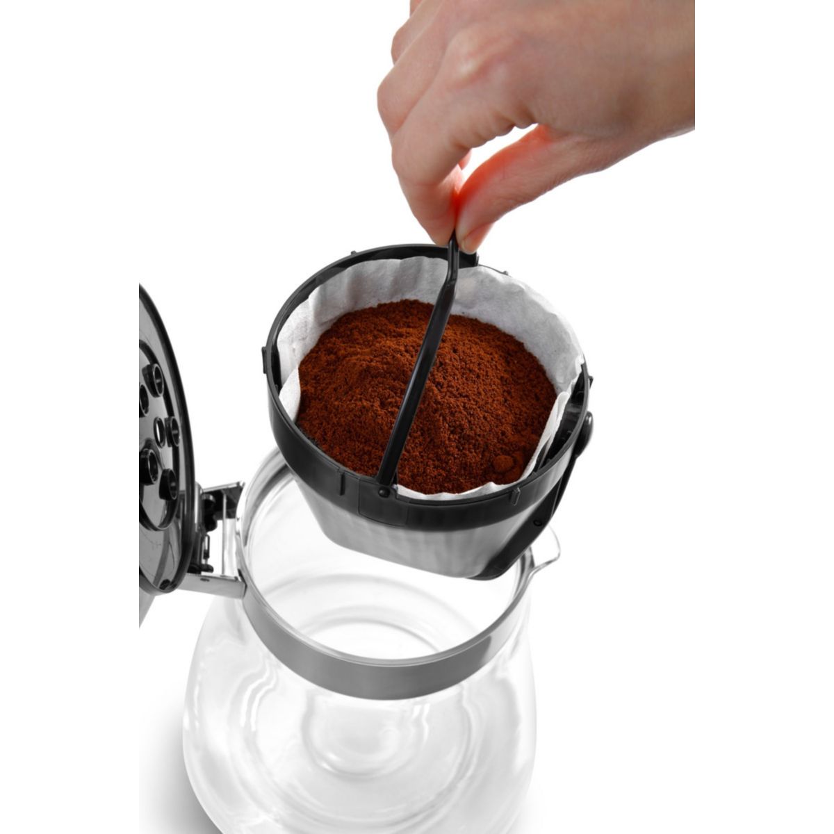 Cafetière filtre CLESSIDRA ICM17210 gris, DELONGHI
